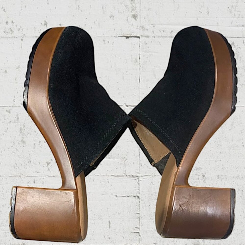 Crown Vintage Black Suede Cami Clogs Size 8 - Picture 6 of 9